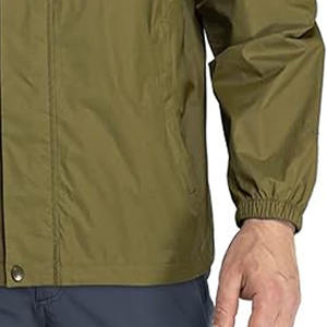 Veste de pluie en nylon personnalisée pour hommes, veste de pluie pour la saison d'hiver avec logo personnalisé téléchargé par Dress Sports vente en gros - Product Image 3