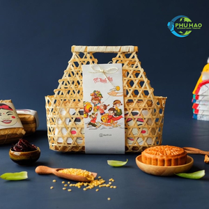 Panier cadeau décoratif en bambou durable, réutilisable, fabriqué à la main et élégant Présentation ou rangement de cadeaux Décoration intérieure - Product Image 3