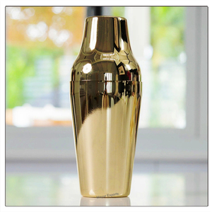 Shaker à cocktail deux pièces 600ml en acier inoxydable français et métal doré de haute qualité - Product Image 1