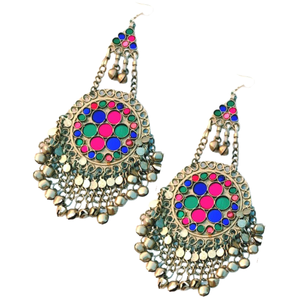 Boucles d'oreilles de style afghan multicolore et légères du meilleur fabricant Ensemble de boucles d'oreilles de haute qualité, à la mode et bon marché pour femmes - Product Image 4