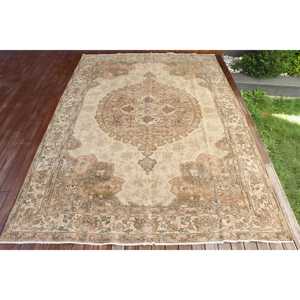 Turkish Vintage Runner Rug 0.6x10 ft, <b>Brown</b> <b>Wool</b> Rug - Product Image 1