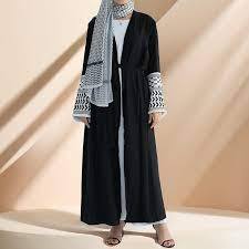 Mejores precios al por mayor hermosa y tendencia Abaya Palestina Keffiyeh Abaya diseña nuevo árabe étnico Abayas EE. UU. - Product Image 5