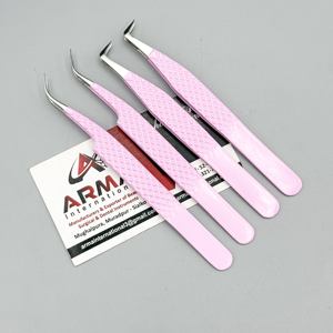 Pinzas de extensión de pestañas individuales con logotipo personalizado profesional Pinzas de pestañas de aislamiento de agarre fuerte sostenible - Product Image 2