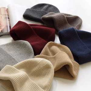 Logo personnalisé manchette bonnet pour hommes femmes hiver épais tissu acrylique côtelé plié simple-manchette Street Wear extérieur chaud casquette - Product Image 6