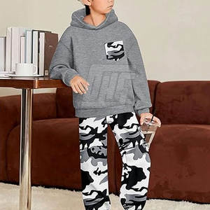 ชุดวอร์มเด็ก สวมใส่สบาย ชุดกีฬาสองชิ้น ชุดวอร์มเด็กสำหรับใส่ในชีวิตประจำวันและไปโรงเรียน - Product Image 4