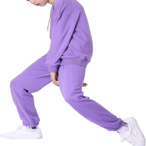 Ensemble de survêtement unisexe à capuche à motif uni respirant 2 pièces Sweat-shirt Pantalon de jogging pour enfants Hiver Faible MOQ Coupe-vent - Product Image 5