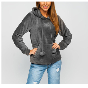 เสื้อฮู้ดแบบสวมหัวเสื้อมีฮู้ดผ้าคอตตอนผ้าโพลีเอสเตอร์ถักทรงโอเวอร์ไซส์โลโก้ออกแบบได้ตามต้องการ - Product Image 2