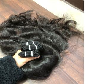 Exportador de origen indio de gran stock a granel, envío rápido, proveedor de cabello, paquetes de ondas naturales de templo indio, extensiones de un solo donante - Product Image 1