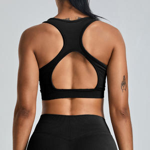 Soutien-gorge de sport pour femme, logo personnalisé, maintien élevé, sexy, sans couture, nouveautés, doux, respirant, haut de yoga - Product Image 5