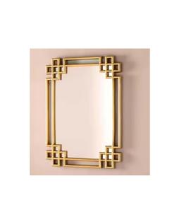 Brass Modern Carved Flower Frame <b>Standing</b> Full Length Wedding Wall <b>Mirror</b> for Beauty Salon <b>Floor</b> Big Size - Product Image 1