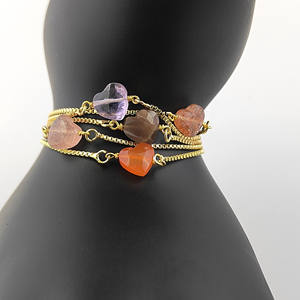 Pierre précieuse cornaline naturelle en forme de coeur bijoux fins pendentifs de haute qualité petit pendentif or vermeil fil enroulé charme de guérison - Product Image 6