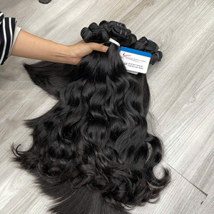 Extensions de cheveux naturels ondulés les plus vendues, cheveux humains vierges vietnamiens, cheveux vierges, cuticules alignées, sans perte, sans nœuds - Product Image 1