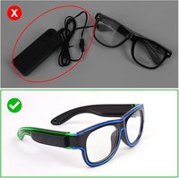 Lunettes LED rechargeables USB monocolores pour les fêtes de Pâques et d'Halloween, ultra lumineuses, durables, respectueuses de l'environnement, achat en gros