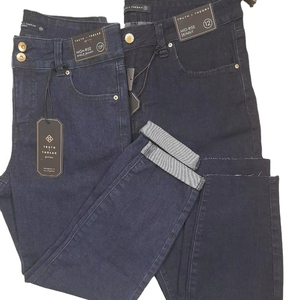 Jean décontracté de haute qualité à taille classique et jambe large, pantalon ample déchiré, jean pour femme, déchirure au genou, baggy boyfriend - Product Image 4