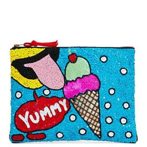 Haute qualité Rani bleu et jaune perlé Cowboy Design fermeture à glissière Western Mini porte-monnaie fabriqué à la main toile accessoire de mode - Product Image 4