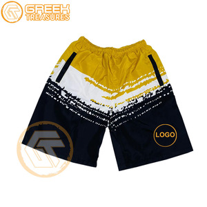 Pantalones cortos de poliéster bordados Alpha personalizados, pantalones cortos sublimados de fraternidad de hermandad de hombres de malla transpirable Phi griega de alta calidad - Product Image 6