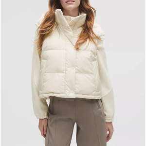 Elegante mujer Puffer chaleco Chaqueta ligera elegante cálido sin mangas prendas de vestir exteriores cómoda al por mayor personalizado precio barato OEM - Product Image 1