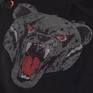 Camiseta de Diseño Único con Estampado de Pedrería para Hombre, Talla Grande, 100% Algodón, Corte Holgado, Ecológica, Transpirable y de Secado Rápido para Venta en Línea - Product Image 5