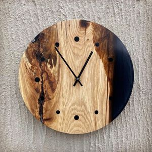 HORLOGE MURALE FAIT À LA MAIN MEILLEURE Qualité En Bois Résine Époxy Horloge Murale Fabriquée À La Main En Bois Résine Époxy Horloge Murale Wholes - Product Image 3