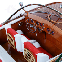 Maqueta de Barco Riva Aquarama de 80 cm, Réplica Náutica de Cedro Pintada a Mano con Soporte de Exhibición, Regalo Decorativo Coleccionable, Vietnam