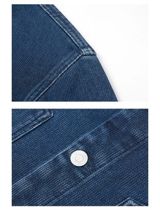 Chaquetas Cargo Vaqueras Vintage Azul Índigo Lavado, Estilo Oversize, Nueva Colección Otoño Invierno 2025, 12oz, Spandex/Algodón, Alta Calidad - Product Image 6