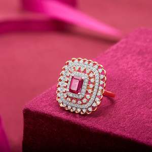 Anillo de Lujo Unisex de Oro Rosa con Diamante Sintético CVD con Certificación IGI, Corte Brillante Redondo, para Compromiso, Boda o Fiesta - Product Image 1