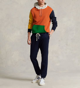 Haute qualité 100% coton noël Colorblock Double tricot hommes à capuche séchage rapide brodé Logo 400gsm hiver blanc sweat - Product Image 6