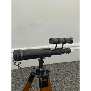 Telescopio náutico moderno, Catalejo de latón macizo de doble barril de 10 pulgadas con trípode de madera, maravilloso artículo de regalo memorable - Product Image 4