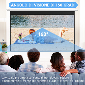 HOMCOM 120&quot; 16:9 Motorized <strong>Projector</strong> <strong>Screen</strong> with Remote Control, Wall and <strong>Ceiling</strong> Mount, White - Product Image 5