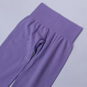 Leggings d'entraînement taille haute pour femmes avec impression de logo personnalisé vente directe d'usine pour vêtements de fitness pour une utilisation en salle de sport - Product Image 6