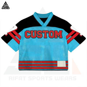 Maillot de football/soccer personnalisé surdimensionné 100 % polyester en maille pour homme, manches courtes, coupe ample, pour adultes, service OEM, été - Product Image 3