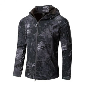 Veste de chasse Softshell épaisse pour hommes, prix de gros marque privée, avec logo camouflage - Product Image 3