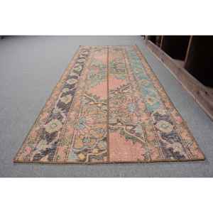 Tapis de 2,4 x 6 pieds, tapis turc vintage, tapis en laine rouge à motifs floraux - Product Image 2