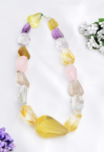 สร้อยคอหินอัญมณีผสมขนาด16นิ้วสำหรับการทำเครื่องประดับแบบละเอียด - Product Image 2