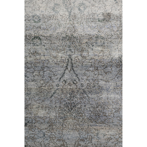 Gulmarg Ivory Hand Knotted Silk Rugs High Quality AKPS-13007 for Home Medallion Rectangle Pattern for Living Room or Bedroom - Product Image 3