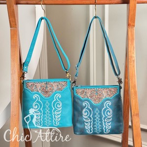 Nouvellement personnalisé Designer Style Botte Point Véritable Main Outillé En Cuir Bandoulière Sling Sacs Western Sac À Main pour Femmes - Product Image 1