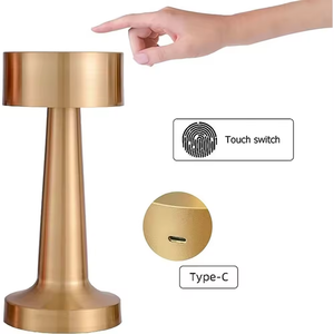 Lampe de table LED vintage décorative rétro avec capteur tactile, batterie rechargeable USB, veilleuse à température de couleur réglable - Product Image 5