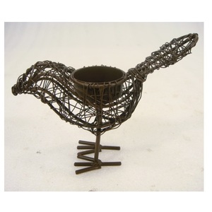 Green Patina Pillar Candle Holder <b>Leaf</b> Branch For Home Living Room Table Decor - Product Image 6