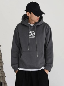 Sweat à capuche surdimensionné personnalisé pour hommes, pull en molleton de coton chaud pour l'hiver, sweat-shirt streetwear décontracté, vente en gros - Product Image 6