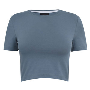 Top corto para mujer, camisa recortada lisa, camisetas de talla Regular de calidad Premium, superventas, camisetas cortas sostenibles para mujer - Product Image 6
