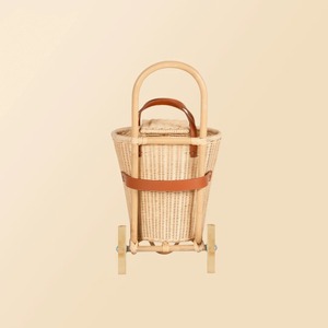 Panier en osier écologique avec roulettes, design moderne, rangement multi-usages - Product Image 2
