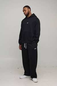 Sudadera con Capucha para Hombre, Estilo Casual, Otoño, 100% Algodón, Felpa, Dobladillo y Puños Acanalados, Impresión Digital Bordada, Corte Regular, Color Negro, Precio de Fábrica - Product Image 5