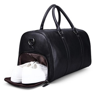 Large-Capacity Travel Bag Durable Waterproof Scratch-Resistant Genuine Leather Vintage Style Zipper Closure - Product Image 1