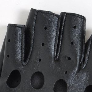 Guantes de Conducción de Cuero Vacuno de Alta Calidad, Medios Dedos, Resistentes al Viento, con Logotipo Personalizado, Equipo Deportivo Profesional para Hombre, Venta al Por Mayor, Aptos para Gimnasio - Product Image 2