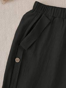 Pantalons de survêtement pour femmes de haute qualité, imprimés sur mesure, solides, respirants, à séchage rapide, coupe ample, jambe droite, longueur cheville, 100% polyester - Product Image 3