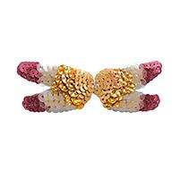 Broches de alambre de lingotes de nuevo diseño de la mejor calidad, insignias de cuentas a la moda, hermoso broche bordado #070356 a precio mayorista - Product Image 3