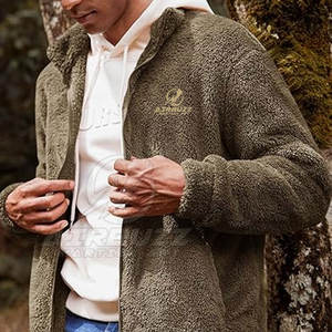 Veste en polaire sherpa à col montant pour homme de haute qualité, respirante, écologique, séchage rapide, streetwear élégant pour l'hiver - Product Image 2