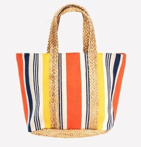 Cotton/Jute Eco-Friendly Fashion Tote Bag Women's Bohemian <b>Summer</b> Beach <b>Handbag</b> Open Top Portable Daily Use - Product Image 1