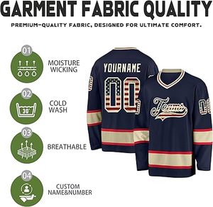 2025 Camiseta de hockey sobre hielo personalizada para hombres, ropa deportiva de manga larga de secado rápido, conjuntos de UNIFORMES DE EQUIPO de sublimación, 2 juegos, proveedor OEM - Product Image 3