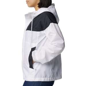 เสื้อแจ็คเก็ตกันลมคุณภาพสูงสำหรับผู้หญิง ฤดูใบไม้ร่วง ผลิตจากผ้าไนลอนถัก ปรับแต่งแผงและโลโก้ได้ กันฝน กันลม ชุดเซ็ต - Product Image 3